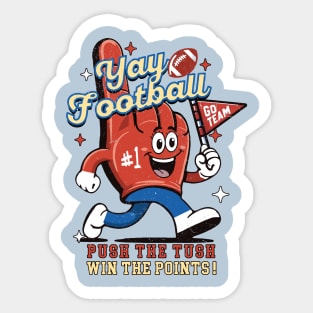 Funny Football Push the Tush Win the Points Sarcastic Stupid Funny Football fan Sticker